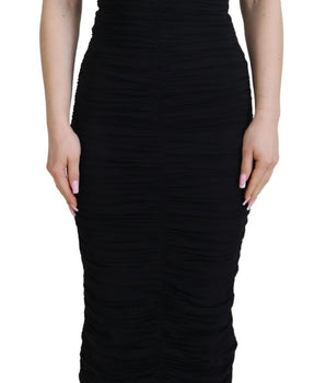 Dolce &amp; Gabbana Elegant Sheath Short Sleeve Midi Dress