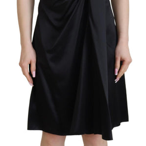 Dolce &amp; Gabbana Elegant Black Silk Mini Sleeveless Dress