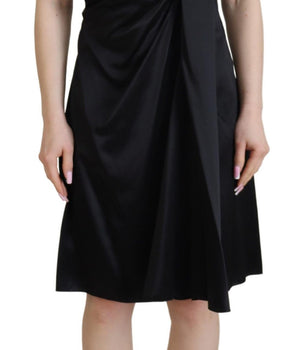 Dolce & Gabbana Black Silk Shift Short Mini Party Dress