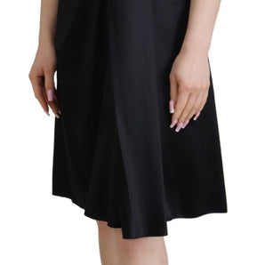 Dolce &amp; Gabbana Elegant Black Silk Mini Sleeveless Dress