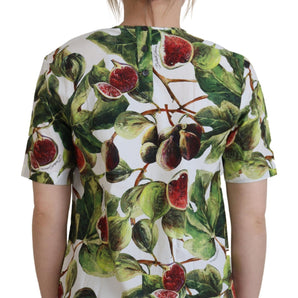 Dolce & Gabbana Chic Multicolor Fig Print Cotton Top