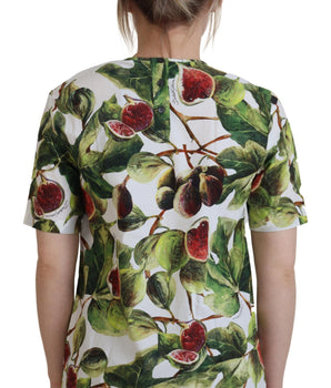 Dolce & Gabbana Crew-neck Cotton Top Blouse Fruit T-shirt
