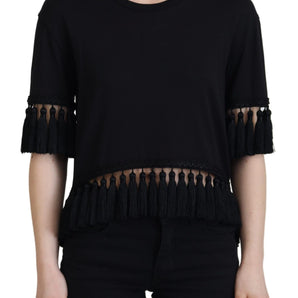 Dolce &amp; Gabbana Elegant Black Cotton Short Sleeve Tee