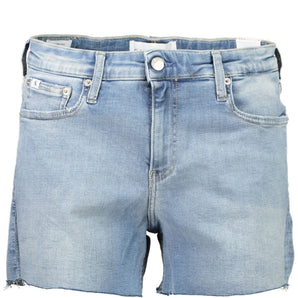 Calvin Klein Light Blue Cotton Women Short