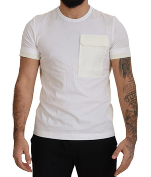 Dolce & Gabbana White Flap Pocket Short Sleeves T-shirt
