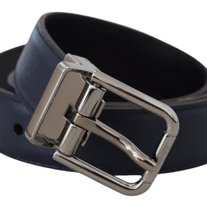 Dolce &amp; Gabbana Elegant Blue Calf Leather Belt