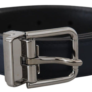 Dolce & Gabbana Elegant Blue Calf Leather Belt