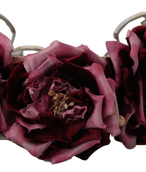 Dolce & Gabbana Multicolor Floral Appliques Metal Shoulder Strap