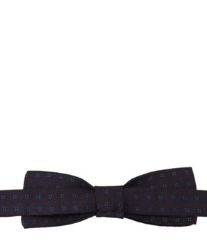 Dolce & Gabbana Blue Pattern Silk Adjustable Neck Papillon Bow Tie
