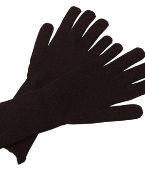 Dolce & Gabbana Brown Cashmere Silk Hands Mitten Mens Gloves