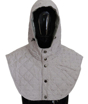 Dolce &amp; Gabbana White Quilted Whole Head Wrap One Size Nylon Hat