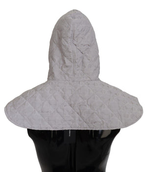 Dolce &amp; Gabbana White Quilted Whole Head Wrap One Size Nylon Hat