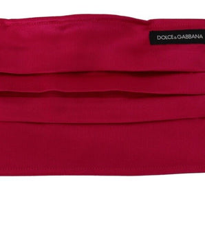 Dolce & Gabbana Red Cotton Pleated Elastic Ear Strap One Size Face Mask