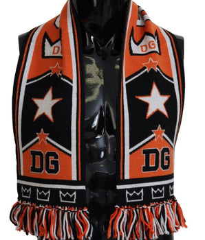 Dolce & Gabbana Multicolor DG Logo Printed Men Neck Wrap Shawl Scarf