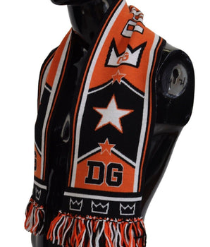 Dolce & Gabbana Multicolor DG Logo Printed Men Neck Wrap Shawl Scarf