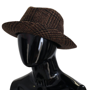 Dolce &amp; Gabbana Elegant Brown Fedora Hat - Winter Chic Accessory