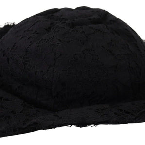 Dolce &amp; Gabbana Elegante sombrero de diseñador negro listo para el sol