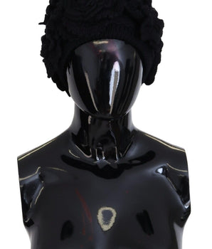 Dolce & Gabbana Black Wool Knit Winter Beanie Hat