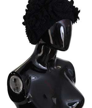 Dolce & Gabbana Black Wool Knit Winter Beanie Hat