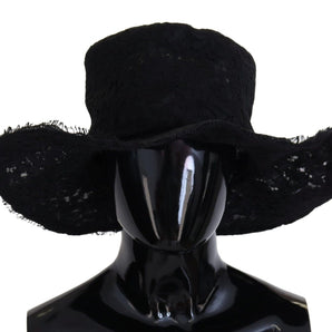 Dolce &amp; Gabbana Elegant Black Top Hat - Timeless Fashion Statement