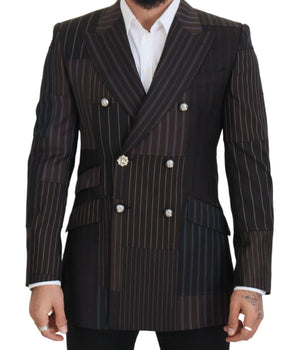 Dolce & Gabbana Multicolor Patchwork Stripes SICILIA Blazer