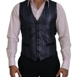 Dolce &amp; Gabbana Multicolor Formal Dress Vest Luxury Blend