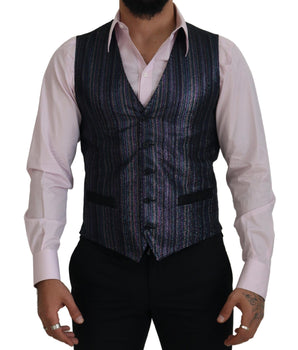 Dolce & Gabbana Multicolor Polyester Waistcoat Dress Formal Vest