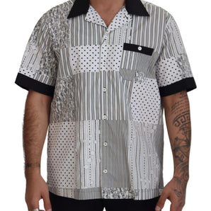 Dolce &amp; Gabbana Elegant Black &amp; White Cotton Shirt