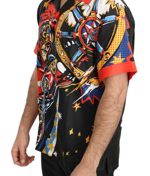 Dolce & Gabbana Multicolor Printed Short Sleeves Casual Shirt