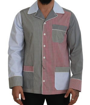 Dolce & Gabbana Multicolor Patchwork Cotton Long Sleeves Shirt