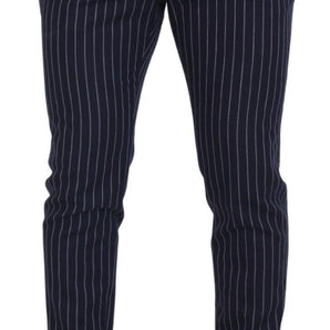 Dolce &amp; Gabbana Sophisticated Blue Wool Blend Trousers