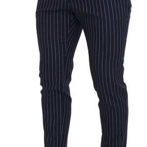 Dolce &amp; Gabbana Sophisticated Blue Wool Blend Trousers