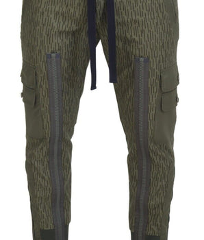 Dolce & Gabbana Green Striped Cargo Zipper Leg Men Trouser Pants