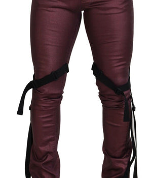 Dolce & Gabbana Magenta Cotton Men Casual Harness Denim Jeans