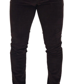 Dolce & Gabbana Brown Corduroy Men Casual Trouser Pants