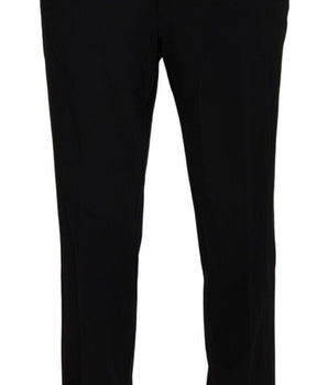 BENCIVENGA Black Straight Fit Men Formal Trousers Pants