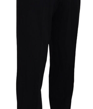 BENCIVENGA Black Straight Fit Men Formal Trousers Pants