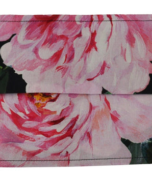 Dolce & Gabbana Black Floral Pleated Elastic Ear Strap Face Mask
