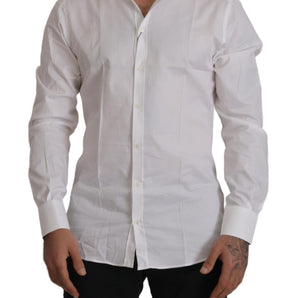 Dolce &amp; Gabbana Elegant White Cotton Dress Shirt