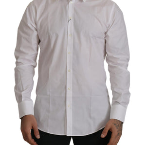 Dolce &amp; Gabbana Camisa de vestir Martini blanca elegante y ajustada