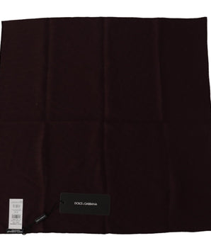 Dolce & Gabbana Brown Silk Blend Square Wrap Handkerchief Scarf