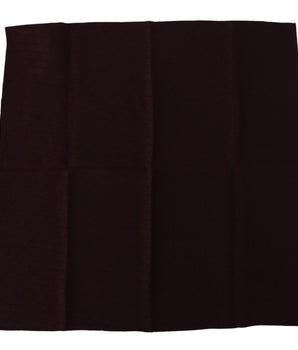 Dolce & Gabbana Brown Silk Blend Square Wrap Handkerchief Scarf