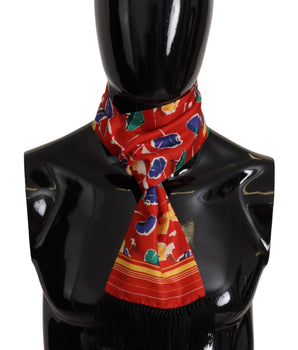 Dolce & Gabbana Multicolor DG Umbrellas Print Shawl Fringe Scarf