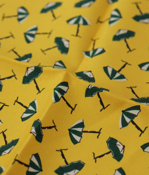 Dolce & Gabbana Yellow Printed DG Logo Square Mens Handkerchief Scarf