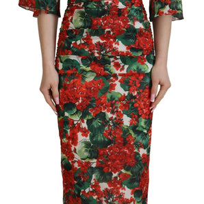 Dolce & Gabbana Enchanting Floral Print Sheath Dress