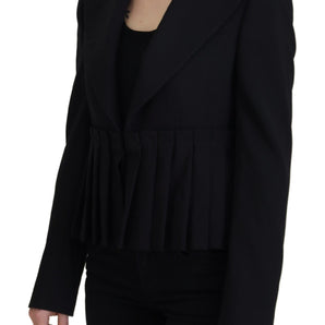 Dolce & Gabbana Elegant Black Stretch Wool Blazer