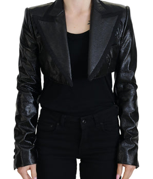 Dolce &amp; Gabbana Elegante chaqueta corta de diseño negra