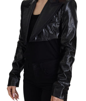 Dolce &amp; Gabbana Elegante chaqueta corta de diseño negra