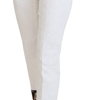 Dolce &amp; Gabbana Pantalones elegantes con estampado de leopardo para un estilo sofisticado
