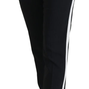 Dolce &amp; Gabbana Elegant Black Wool-Silk Pants